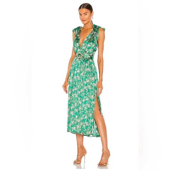 Sabina Musayev Kimber Dress in Green Print - Picture 1 of 9